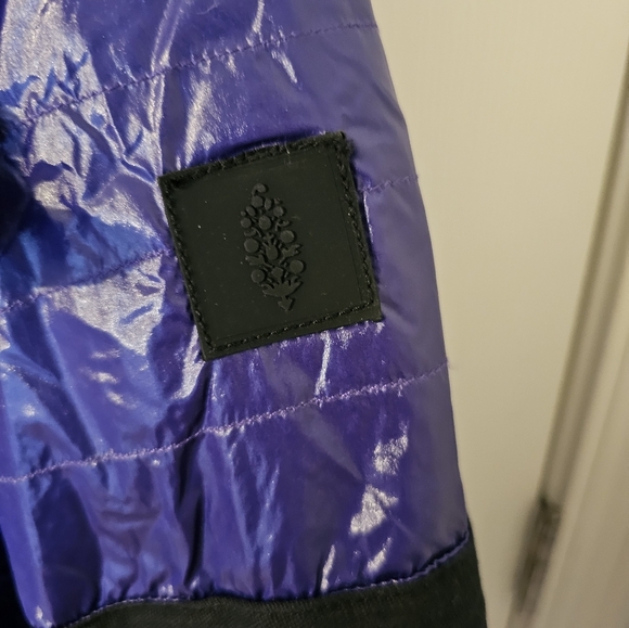 Free People NWT FP Movement Vagabond Fleece Bomber Jacket Purple Size M - Picture 4 of 11